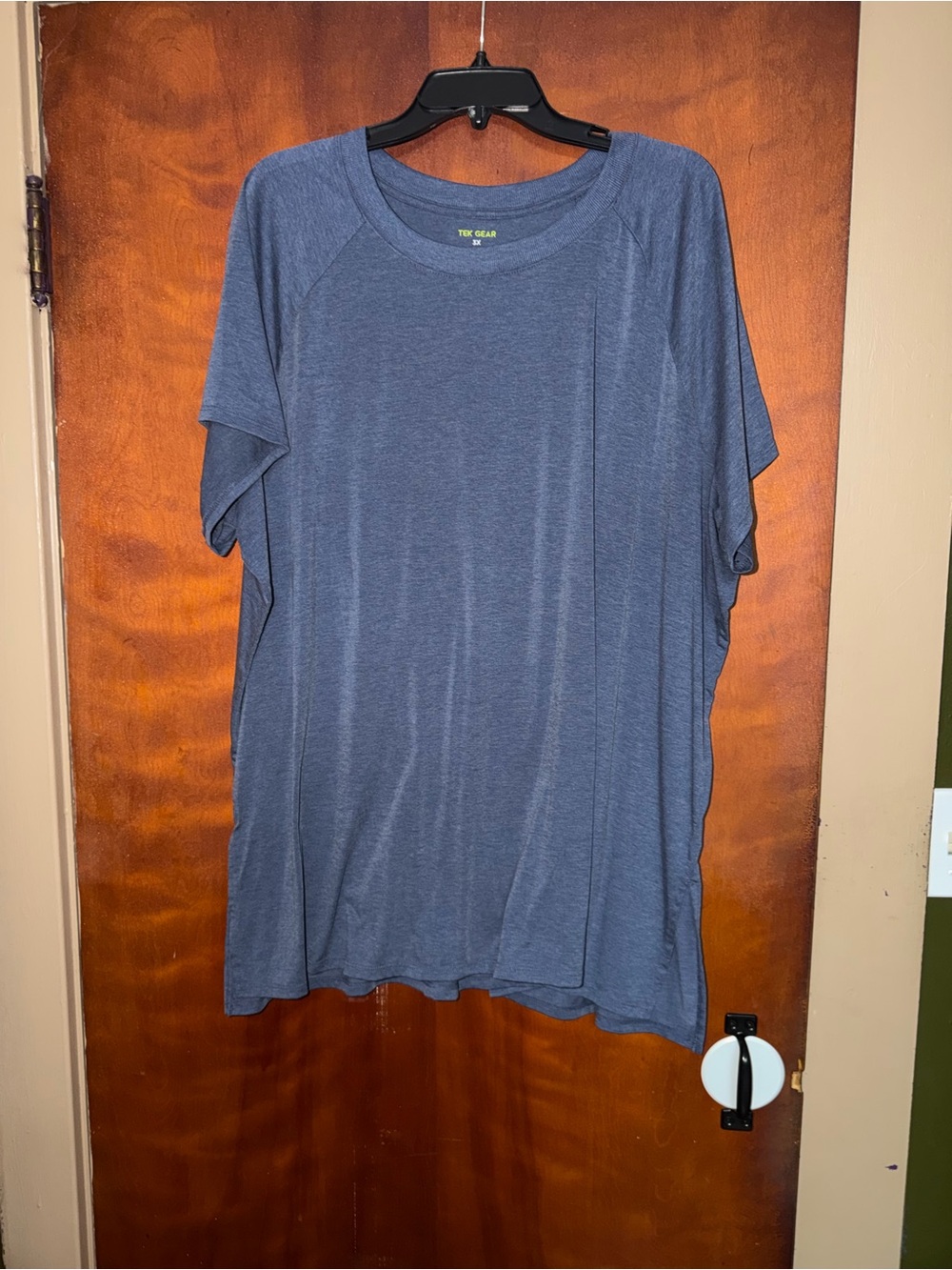 tek gear women's short sleeve active tee in heather blue